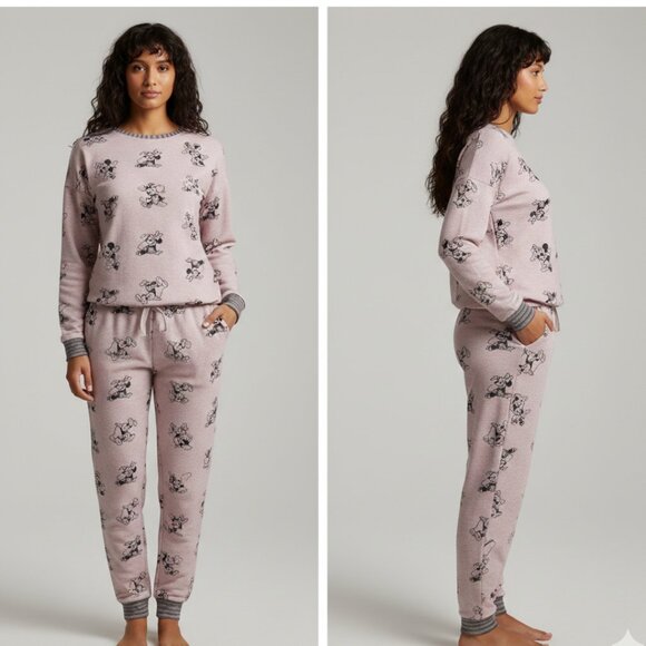 Disney Other - NEW Disney Mickey and Minnie Cozy 2-Piece Pajama Set Pink Size Small